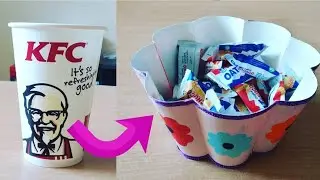 Amazing Diy Basket from Paper Cups|Reuse Paper Cup[Angie's Art And Craft]