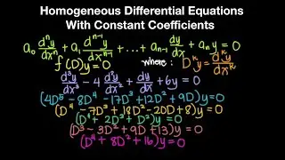 Homogeneous Differential Equations With Constant Coefficients Part 1 (Live Stream)
