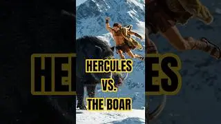 Hercules vs. the monstrous Boar #aiart #mythology #shorts #hercules