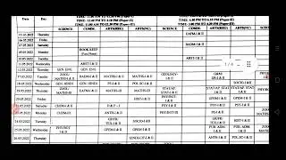 College Exam 2022 | BA B.Sc. B.Com. Time Table 2022 | Rajasthan University Time Table 2022 |