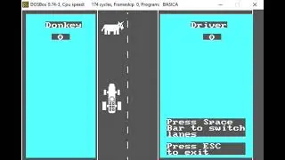 Running Donkey.bas in Dosbox, Not sure if it emulates a real IBM XT 4.77Mhz