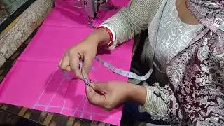 ब्लाउज बैक पार्ट की कटिंग ब्लाउज लंबाई 14 साइज 32