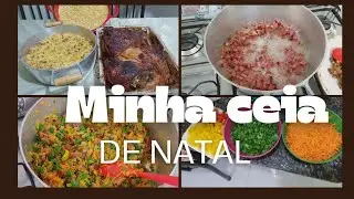 Rotina de hoje, preparei farofa e assei porco 🐖 para ceia de natal 