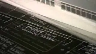Making name plates using laser equipment