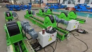 BKT-60T Pipe Welding Turning Roll working test (Manual Lead Screw Adjustment Helical Gear Type)