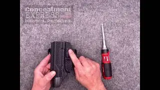 OWB Paddle KYDEX Holster Retention and Cant Adjustment - Rounded Gear by Concealment Express