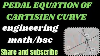 BTU-2SEM/ JNVU/ MLSU / BSC/ENGINEERING MATH. POLAR CURVE PEDAL EQUATION 