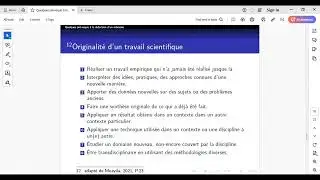 Quelques pr&eacute; requis &agrave; la r&eacute;daction d'un m&eacute;moire 4 ‐ Originalit&eacute; d'un travail scientifique