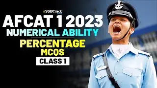 AFCAT 1 2023 - Numerical Ability Important Question & Answer - Percentage - Class 1