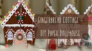 Create with Me: How to make a Gingerbread Cottage from Paper 🍭 DIY Pop-Up Doll House