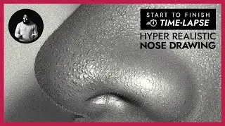 Hyper Realistic Nose Drawing - Full Start to Finish Time-lapse