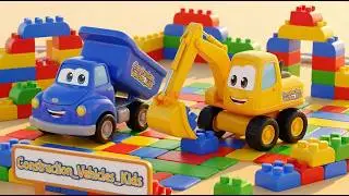 Construction Vehicles Clean the Site | Learning to Be Tidy | Kids Fun Learning