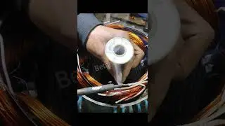 single phase motor coil rewinder, 48 slots, 1440 rpm. #betarjogot #motorwinding #shorts