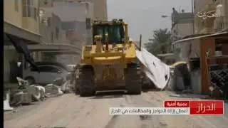 #Bahrain العملية الامنية بقرية الدراز لإزالة الحواجز والمخالفات