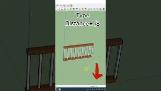 Equal Division in Sketchup #sketchup #sketchuptips #architecture