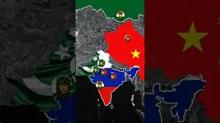 India + Russia vs China + Pakistan 💥 Who Wins? #MapAnimation #WhatIf #IndiaVsChina #GeographyFacts