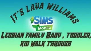 SIMS MOBILE BABY , TODDLER TO KID || LESBIAN FAMILY ADDITION