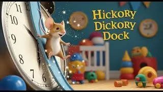 Хикори Дикори Док | Мышка на часах | Лучший анимированный стишок для малышей