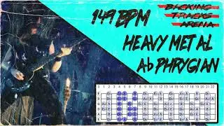 80s Arena Heavy Metal Backing Track | Ab Phrygian 149 BPM