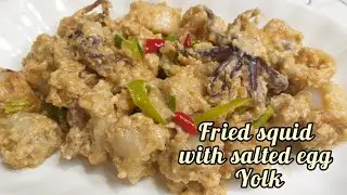 FRIED SQUID WITH SALTED EGG YOLK (CALAMARES) | EASY RECIPE