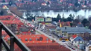 heavy traffic on speed in copenhagen- roskildevej &aring;lholmvej peter bangsvej valby damhuss&oslash;en