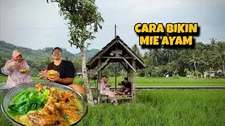 TUTORIAL BIKIN MIE AYAM UNTUK JUALAN ||MAKAN PINGGIR SAWAH BERSAMA ISTRI…😍