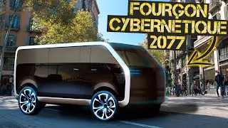 Le nouveau Cybervan 2077. Des hommes construisent une incroyable fourgonnette &eacute;lectrique.