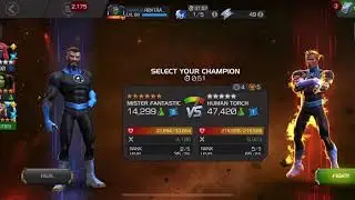 Undup 6 star mister fantastic vs map 5 2nd human torch mini boss