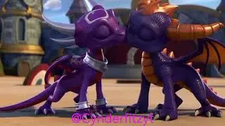 Spyro x cynder nuzzles❤️💙
