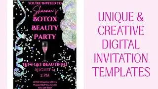 botox party invitation, botox beauty party invite, beauty party invitation, beauty party template