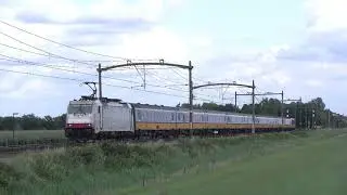 4K 2x NS Br186+ICRmh rijtuigen passeren de Broekdijk in Hulten (NL) (24-8-2020)