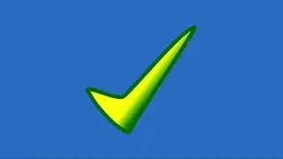 Yes Right Tick Symbol Animation Blue Screen | Chroma Key | Sky Fx