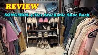 SONGMICS 4-Tier Stackable Shoe Rack Review