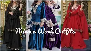Mirror lace के बने हुए suit और frock डिजाइन। trendy Mirror lace short frock with sarara✨ Its Naaz