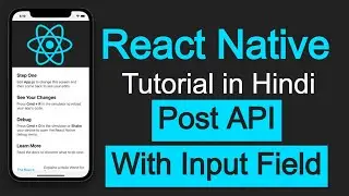 React Native tutorial in Hindi #53 Post API with Input fields and form data