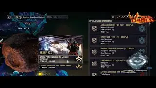 Warframe Steel Path Incursion Sharpless (Phobos) Mission Mobile Defense level  113-114