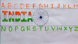 How to write capital letters||Water colours ABCD drawing||ABCD alphabets||YCY CREATIONS|| FLAG