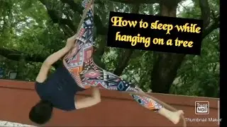 How to sleep while hanging on a tree only with the help of a single rope| Amazing technique|