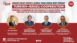 Joint Webinar: Turkish-Israeli Cooperation: Commercial Rationality in Natural Gas Projects.