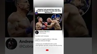 Andrew Tate BET $10M on Himself to LOSE 😳💰 And WON $88 Million?!#andrewtate #shorts