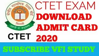 ##CTET EXAMS ADMIT CARD 2020## HOW TO DOWNLOAD ADMIT CARD