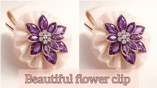 Beautiful Handmade Flower Hair Clip | DIY Ribbon & Fabric Flower Accessory