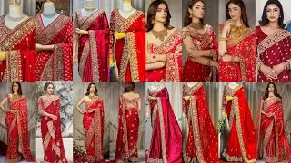 Dulhan Saree Design/Bridal Havy Work Saree Design 2024