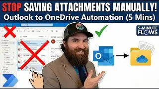 Auto-Save Outlook Email Attachments to OneDrive (Power Automate) | 5-Minute Flow
