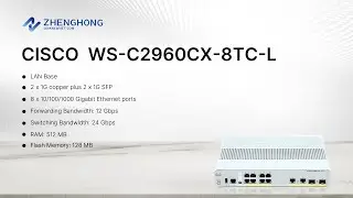 Cisco Catalyst 2960 Series Switch WS-C2960CX-8TC-L Display (on sales)