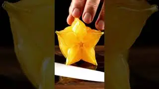 Realistic Starfruit Cutting ASMR ⭐ #shorts #asmr #fruitcutting #relaxingsounds #music