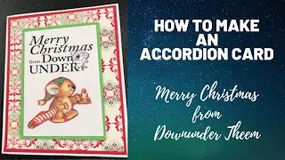 How to make an Accordion Card - Using Christmas Wrapping Paper for Decoration
