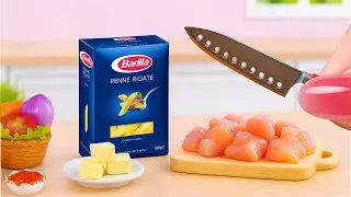How To Make Miniature Cooking Butter Chicken Pasta | Easy Recipe Asmr