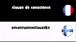 VOCABULAIRE EN 20 LANGUES = clause de conscience