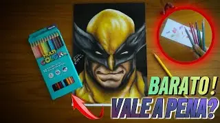 🔥LÁPIS ESCOLAR!! Multicolor 12 Cores Vale a Pena? Desenhando WOLVERINE